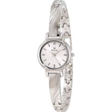 Bulova Women's Petite Bracelet Silver Dial Quartz Watch 96p139