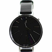 Calvin Klein Women s K3E231C1 Equal Black Leather Analog Watch