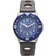 Cannibal Boy's Quartz Watch With Blue Dial Analogue Display And Black Plastic Or Pu Strap Cj217-05