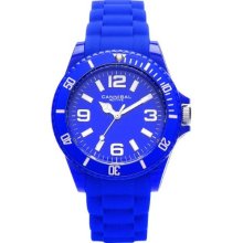 Cannibal Unisex Quartz Watch With Blue Dial Analogue Display And Blue Silicone Strap Cj209-05