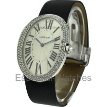 Cartier Baignoire Large in White Gold with Diamond Bezel WB520009