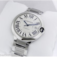 Cartier Ballon Bleu Large Automatic Stainless Steel W69012z4 Ret: $6,450