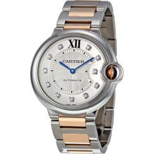 Cartier Ballon Bleu Silver Dial Steel And 18k Rose Gold Unisex Watch We902031