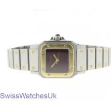 Cartier Santos Lady Auto Watch Steel Gold Shipped From London,uk, Contact Us