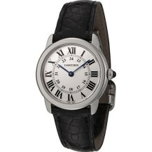 Cartier Women's Ronde Solo Black Leather