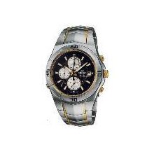 Casio Ef514sg-1a Two Tone Stainless Steel Edifice Alarm Chronograph Watch