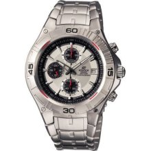 Casio Ef520d-7av Men's Edifice Stainless Steel Silver Dial Chronograph Watch