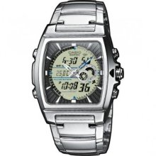 Casio Efa-120D-7Avef Men's Analog And Digital Quartz Multifunction Watch With Steel Bracelet