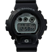 Casio G-shock Dw-6900hm-1 Matte Black Brushed Metal Face Tough Culture Watch