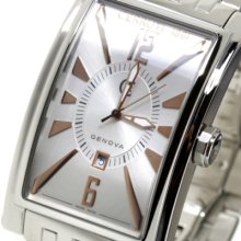 Cerruti Mens Genova Swiss Stainless Steel Watch Sil