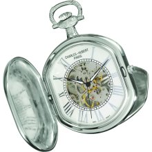 Charles Hubert 14k Gold-plated Brass Off White Dial Pocket Watch