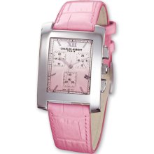 Charles Hubert Ladies Pink Leather 30X34Mm Dial Chronograph Watch XWA3247