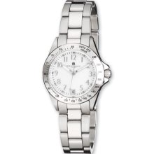 Charles Hubert Ladies Stainless Steel White Dial Watch XWA3257