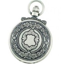 Charles-Hubert- Paris 3864-S 47mm Quartz Pocket Watch - Antique Chrome