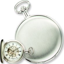 Charles Hubert Satin Chrome Finish Brass Pocket Watch