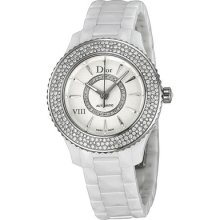 Christian Dior Viii Automatic Diamond White Ceramic Ladies Watch Cd1235e5c001