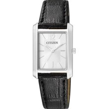 Citizen Analog Wr Leather S.steel Watch Er0190-00a