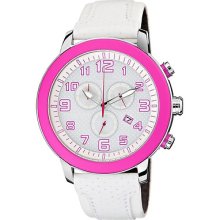 Citizen At2230-03a Women's Brt Calfskin Band White Dial Watch