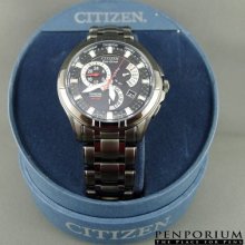 Citizen Bl8097-52e Men's Eco-drive Calibre 8700 Black Ion Plated Ss Watch