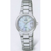 Citizen Eco Drive Ladies` Silver Silhouette Sport Watch With Mop Dial