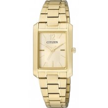 Citizen Ladies Quartz Elegant Gold Tone Watch Er0192-55p