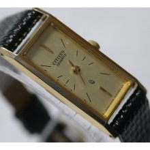 Citizen Ladies Quartz Gold Ultra Thin Watch $395 w/ New Kreisler Lizard Strap