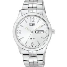 Citizen Men's Dress Silver Tone Stainless Steel Watch Bk3830-51a