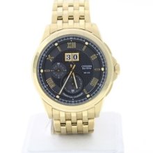 Citizen Mens Eco-Drive Gold Tone Watch