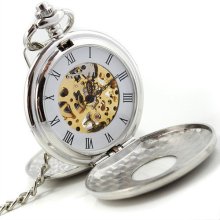 Classic Steampunk Mechanical Vintage Style Pocket Watch (TLPW15)