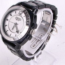 Coach 14501348 Boyfriend Plastic Watch Black Gr