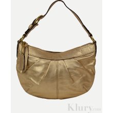 Coach Gold Metallic Leather Hobo