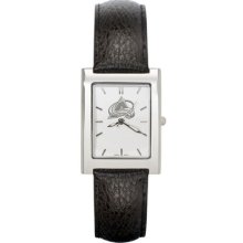 Colorado Avalanche Men's Chrome Elite Dress Watch with Leather Strap