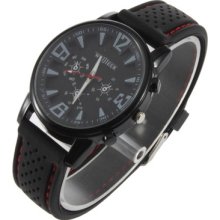 Cool Military Silicone Men Outdoor Sport Wrt Watch Black/white Surface Waterpro