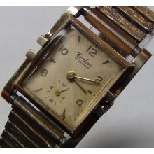 Cordova Men's Two-Tone Dial 10K Gold 17Jwl Swiss Made Fancy Bezel Watch