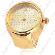 Creative Quartz Watch Ring Watch Timepiece with Star Style for Lady woman