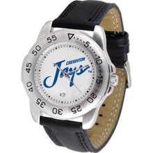 Creighton University Bluejays Mens Leather Sports Watch