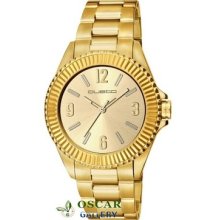 Custo On Time Piramid Ext Cu047204 Women Gold Plated Watch 2 Years Warranty