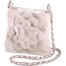 D1293 PEONY BLOSSOM CROSS-BODY BAG - Bright Pink - Leather-Like