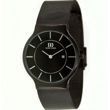 Danish Design Mens Stainless Steel Stainless Watch - Black Mesh Bracelet - Black Dial - DDSIQ64Q732