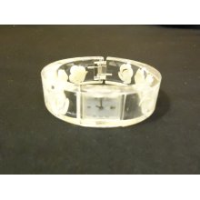 Designer Watch Bangle Analog Female Adult Clear