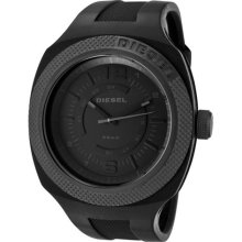 Diesel Men's Black Dial Black Rubber ...