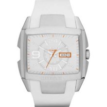 Diesel Men's Bugout, White Dial, White Rubber Strap DZ4286 Watch