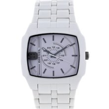 Diesel Watches Men's Analog White Dial White IP Stainless Steel Stain