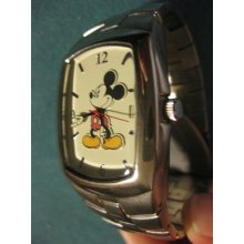 Disney Pie-eyed Mickey Mouse By Accutime Classic Dial W/date Display Disneyana.