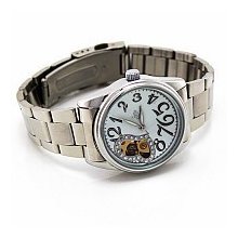 Distinguished Gentlemen's Mechanical Men Wrist Watch Silver Alloy Strap Skeleton