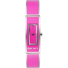 DKNY Fuchsia Enamel Rectangle Bangle Women's watch