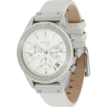 Dkny Women's Stainless Steel Case White Leather Watch Ny8517