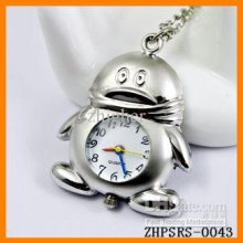 Drop Shipping 12 Pcs/lot Unique White Burger Penguins Pocket Watch P