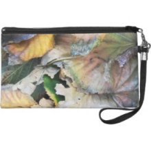 Dry Tilia Leaves Wristlet Purse