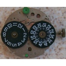 Eb 8800 Digital Wristwatch Movement & Dials 27 Mm. In Diameter Running Condition